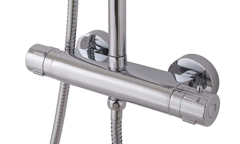 Colonne De Douche Thermostatique|Cooke & Lewis Colonne de douche thermostatique effet chromé avec douchette et pommeau, Lidia