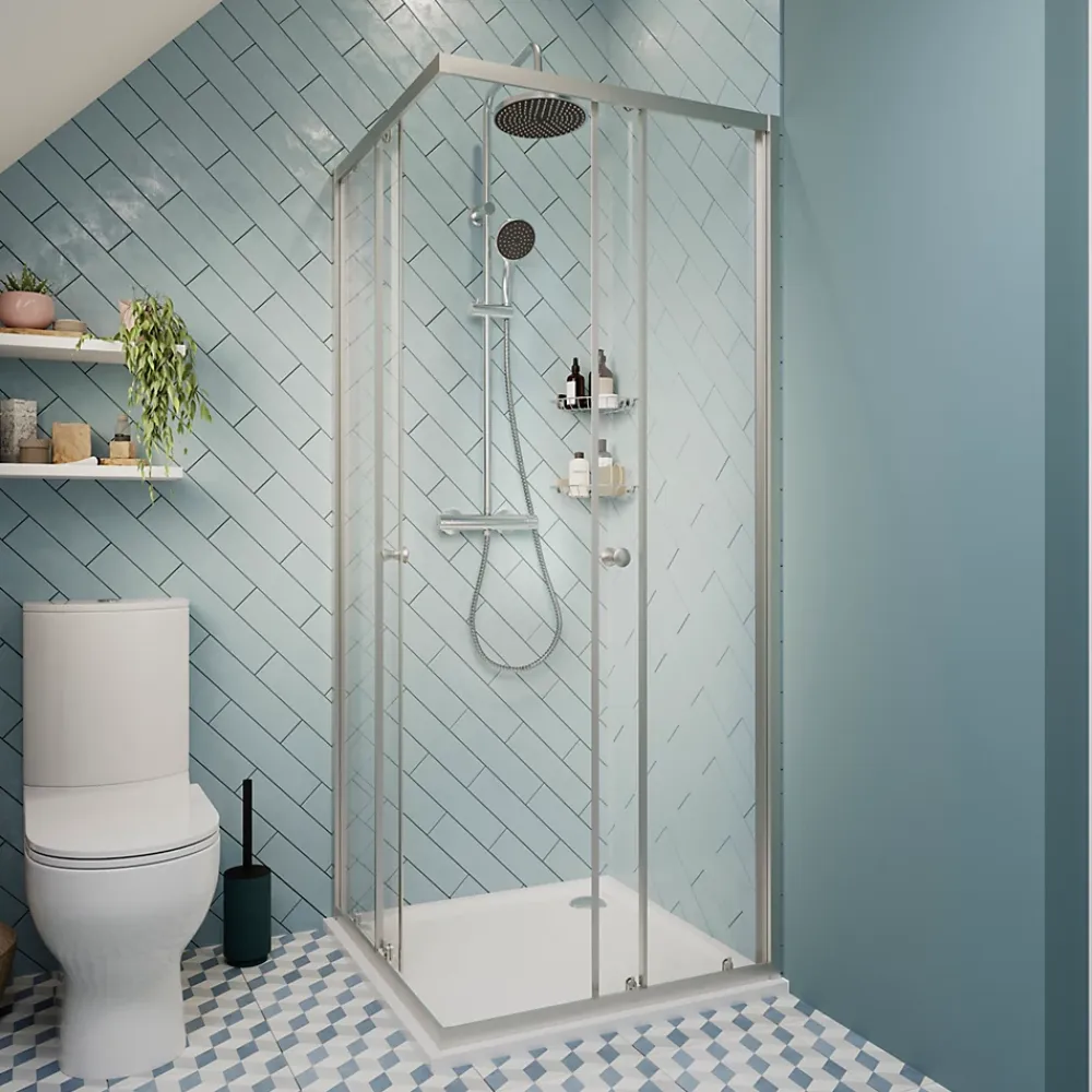 Colonne De Douche Thermostatique|Cooke & Lewis Colonne de douche thermostatique effet chromé avec douchette et pommeau, Lidia