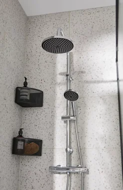 Colonne De Douche Thermostatique|Cooke & Lewis Colonne de douche thermostatique effet chromé avec douchette et pommeau, Lidia