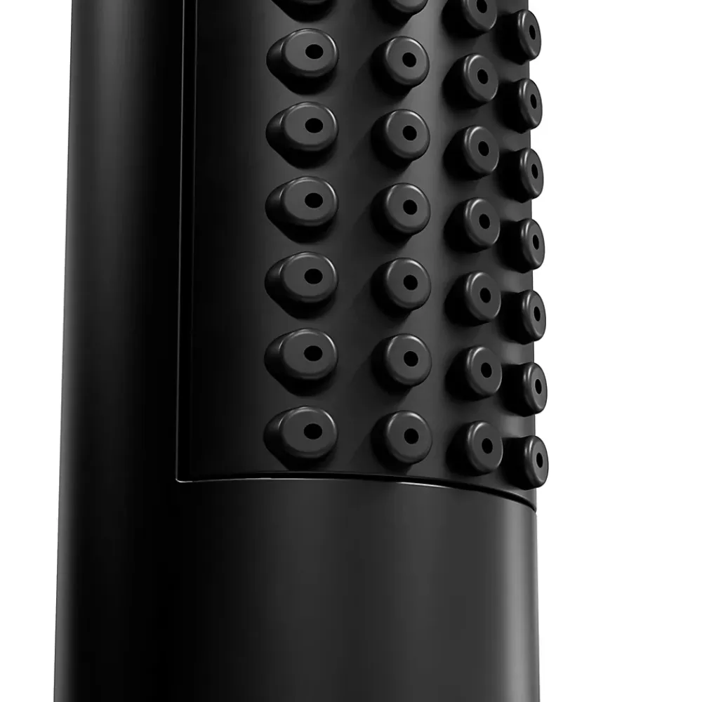 Colonne De Douche Thermostatique|GoodHome Colonne de douche thermostatique + barre réglable + douchette + flexible, noir mat, Owens