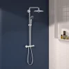 Colonne De Douche Thermostatique|Grohe Colonne de douche thermostatique chrome H.112 cm, Vitalio TurboStat