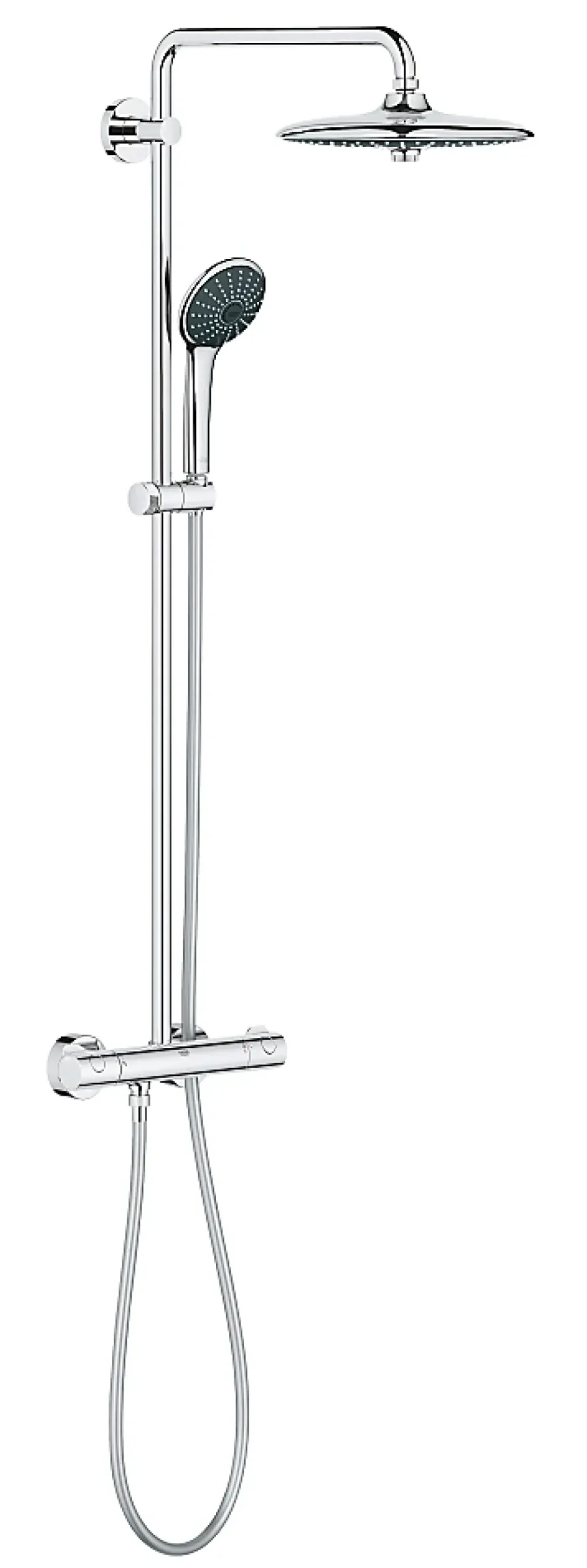 Colonne De Douche Thermostatique|Grohe Colonne de douche thermostatique chrome H.112 cm, Vitalio TurboStat