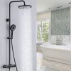 Colonne De Douche Thermostatique|Homelody Colonne de Douche Thermostatique Securite 38C Jet Pluie Hauteur Reglable 1006 a 1206 mm Acier Inoxydable Noir Pour Salle de Bain