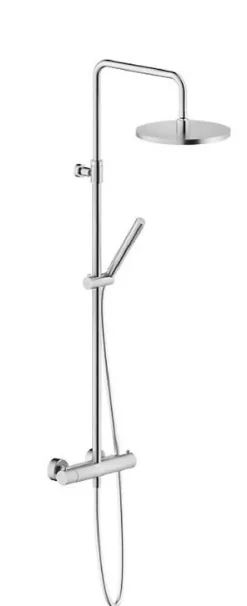 Robinet De Douche|Nobili Colonne de douche thermostatique TONDA avec douchette stylo - Coloris: PVD Miele brossé