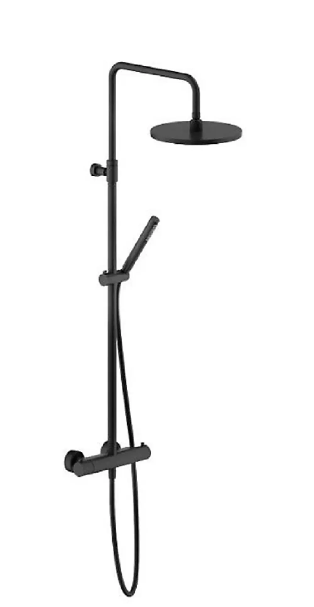 Robinet De Douche|Nobili Colonne de douche thermostatique TONDA avec douchette stylo - Coloris: PVD Miele brossé