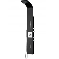 Bernstein Colonne de douche thermostatique murale acier inox avec mitigeur, pommeau de douche, jets massage, 165x22cm, SEDAL 8815