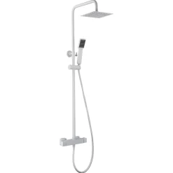 Colonne De Douche Thermostatique|Imex Colonne de Douche Thermostatique Anti-Calcaire Blanc Mat ART BTAR025/BL