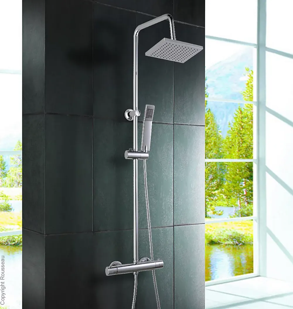 Edouard Rousseau Colonne de douche thermostatique chrome, Nessy