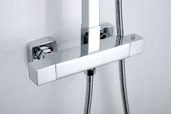 Bernstein Colonne de douche thermostatique acier inox, tête de douche 35x35cm - 110x15cm - SEDAL 8921 BASIC 35x35cm