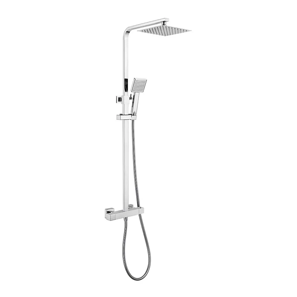 Colonne De Douche Thermostatique|Poalgi Colonne de douche thermostatique avec barre extensible SKY BATH chromé Inox S304 série PARADISE