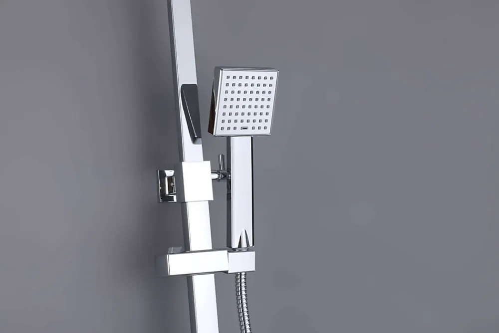 Colonne De Douche Thermostatique|Poalgi Colonne de douche thermostatique avec barre extensible SKY BATH chromé Inox S304 série PARADISE