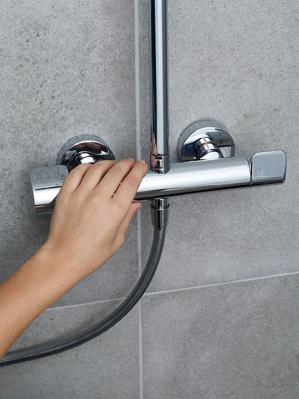 Colonne De Douche Thermostatique|GoodHome Colonne de douche thermostatique Cavally