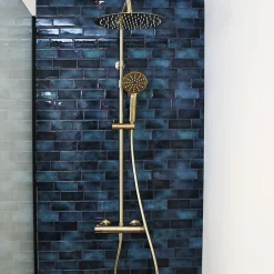 Colonne De Douche Thermostatique|Essebagno Colonne de douche thermostatique or brossé Luisa