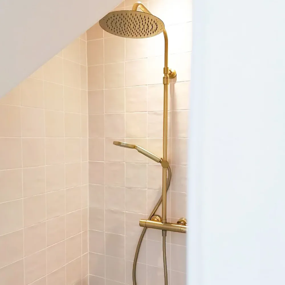 Colonne De Douche Thermostatique|Essebagno Colonne de douche thermostatique or brossé Luisa
