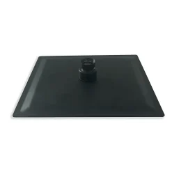 AICA Sanitaire Colonne de douche thermostatique avec pomme de tête, Carré,noir mat, AICA