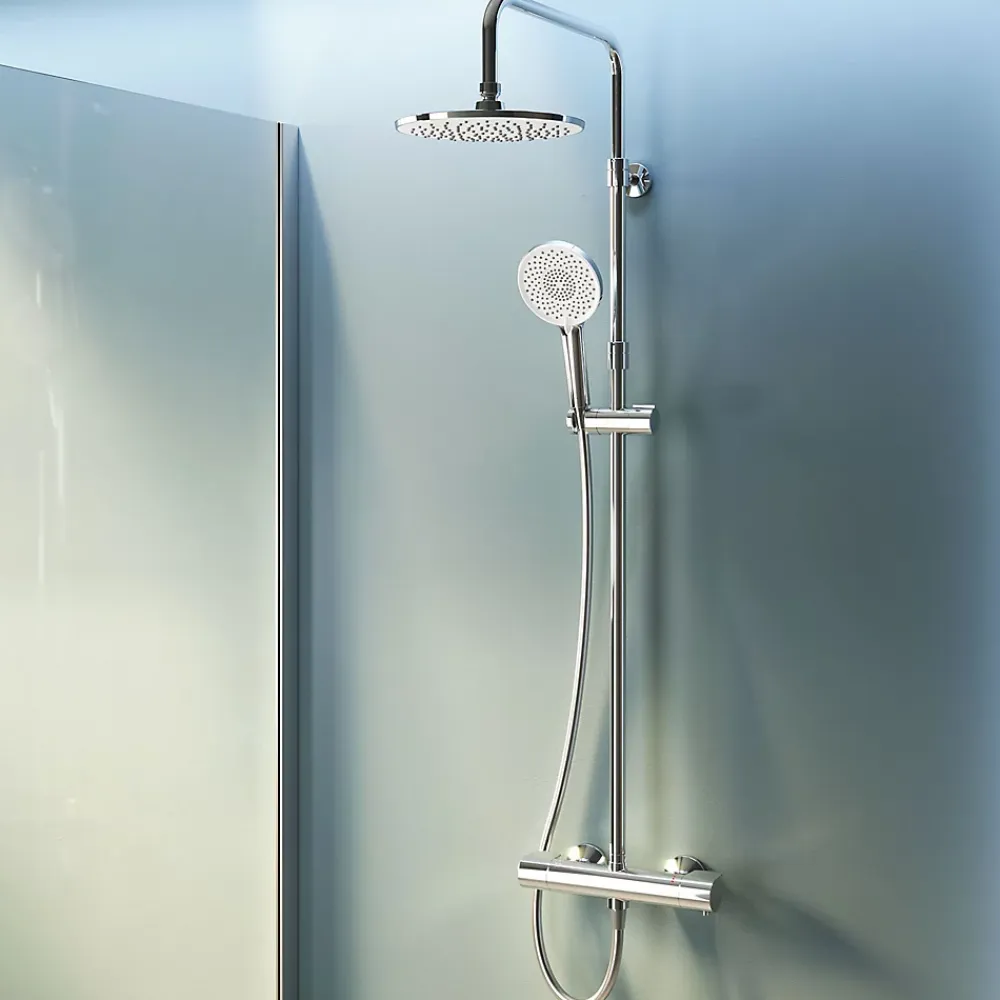 Am.Pm Europe Colonne de douche thermostatique, avec mitigeur thermostatique Système de douche avec robinet Chrome, F07XA400 X-Joy AM.PM