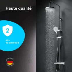 Am.Pm Europe Colonne de douche thermostatique, avec mitigeur thermostatique Système de douche avec robinet Chrome, F07XA400 X-Joy AM.PM