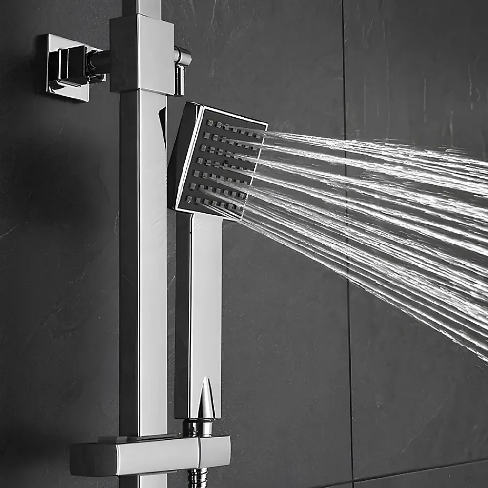 Robinet De Douche|Hudor COLONNE DE DOUCHE THERMOSTATIQUE CHROMÉE COLLECTION ENIPEE