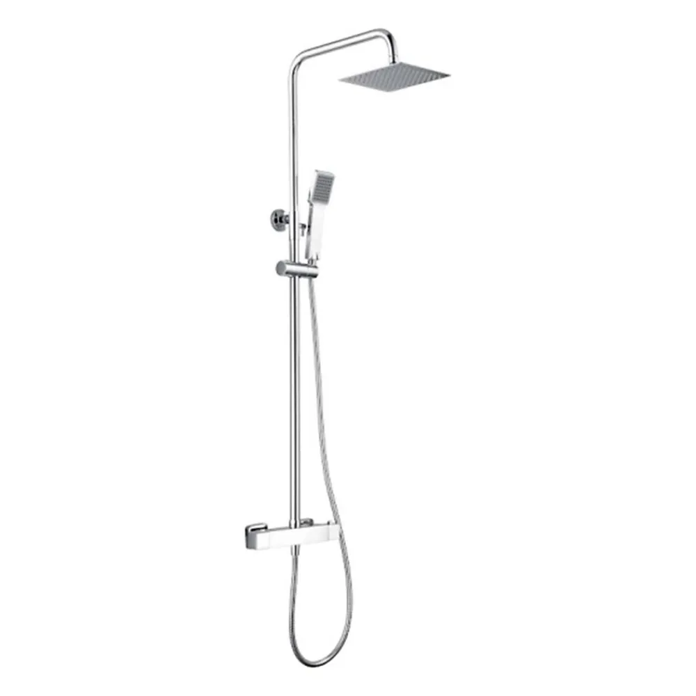 Colonne De Douche Encastrable|Imex Products Colonne de douche thermostatique acier et laiton chrome avec douchette extensible