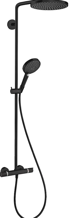 Hansgrohe Colonne de douche thermostatique noir Raindance Select S