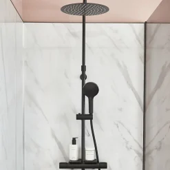 Colonne De Douche Thermostatique|Jacob Delafon Colonne de douche thermostatique Metro noir mat