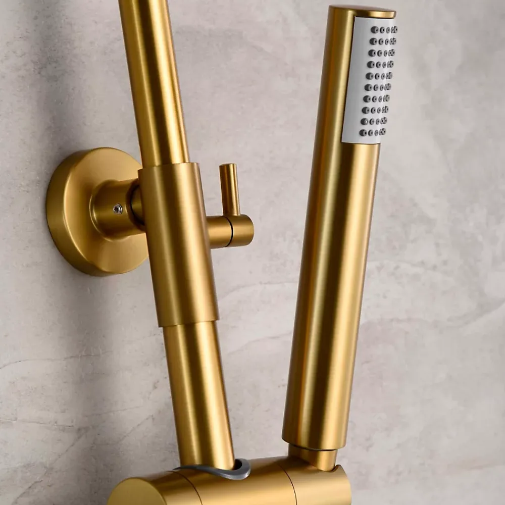 Colonne De Douche Thermostatique|Imex Colonne de Douche Thermostatique Anti-Calcaire Or Brossé MONZA BTD038/OC