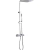 Robinet De Douche|Valaz Colonne de douche thermostatique NILA 25 cm x 25 cm