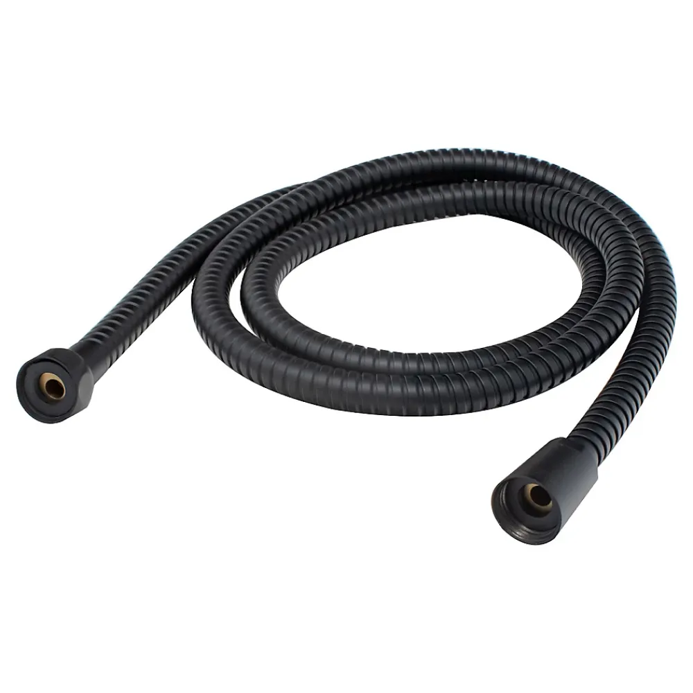 Schulte Colonne de douche thermostatique avec pommeau + douchette + flexible + barre réglable, coloris noir mat, Rain