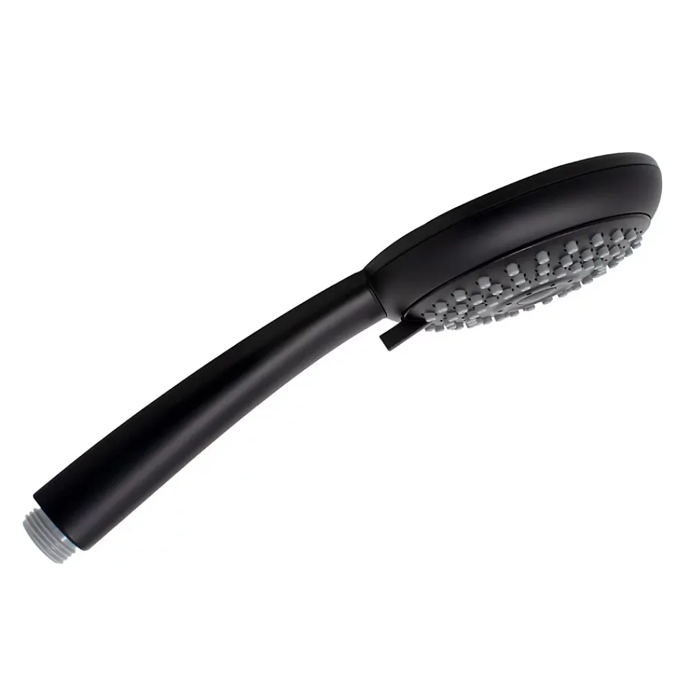 Schulte Colonne de douche thermostatique avec pommeau + douchette + flexible + barre réglable, coloris noir mat, Rain