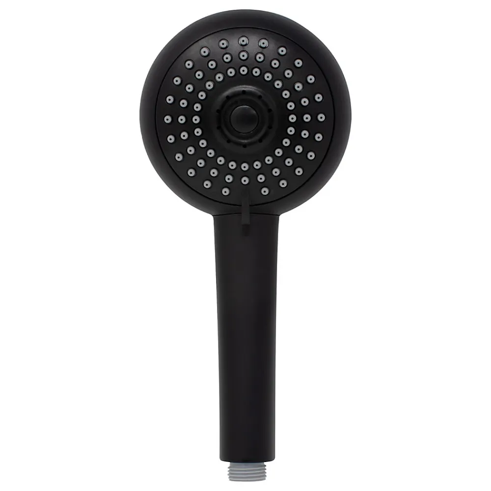 Schulte Colonne de douche thermostatique avec pommeau + douchette + flexible + barre réglable, coloris noir mat, Rain