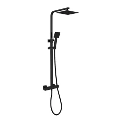 Colonne De Douche Thermostatique|Poalgi Colonne de douche thermostatique avec barre extensible SKY BATH noir mat Inox S304 série PARADISE