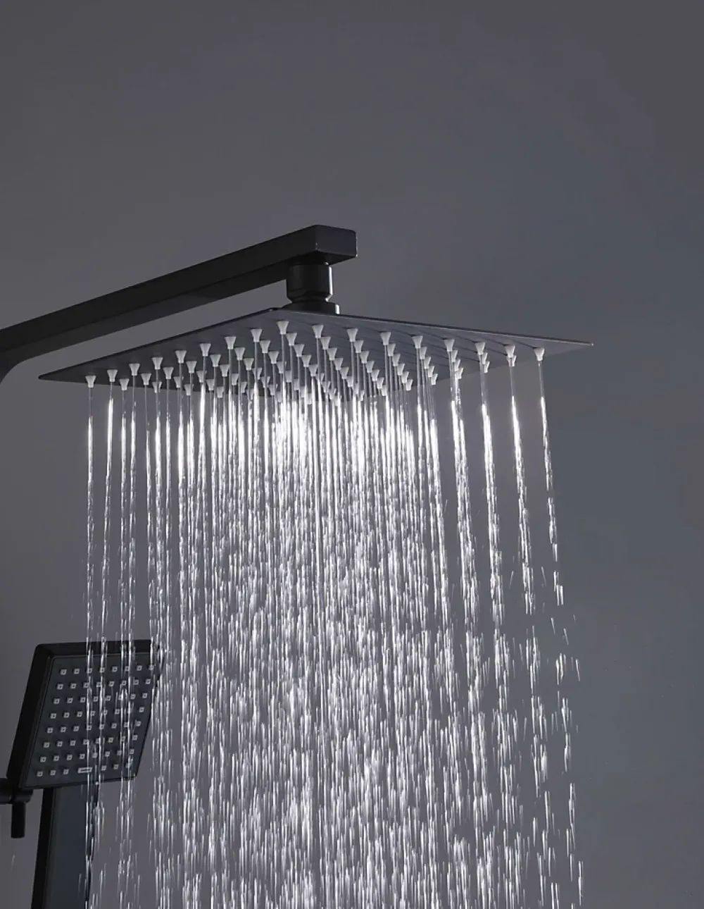 Colonne De Douche Thermostatique|Poalgi Colonne de douche thermostatique avec barre extensible SKY BATH noir mat Inox S304 série PARADISE