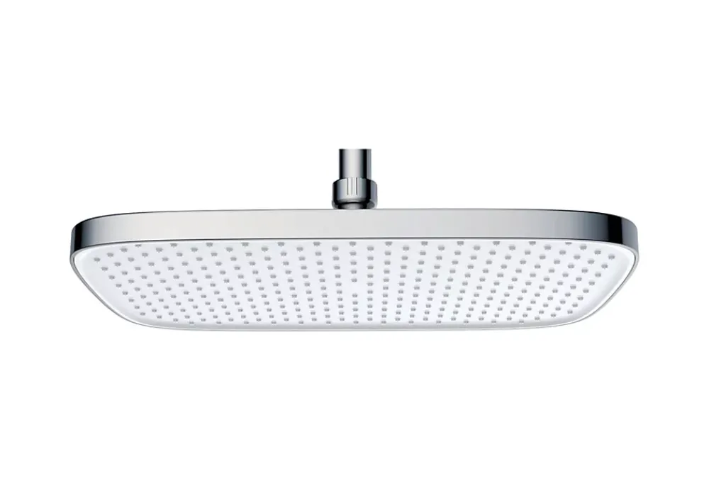 Bernstein Colonne de douche thermostatique laiton, mitigeur de douche + tablette en verre - Chrome / Blanc - Assemblée, Silencieux - BS371