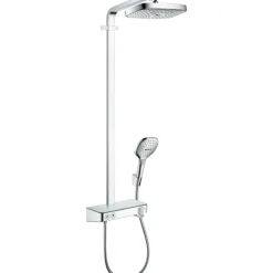 Colonne De Douche Thermostatique|Hansgrohe Colonne de douche thermostatique Raindance Select E 300 EcoSmart avec mitigeur 30 cm chromé + tablette AddStoris