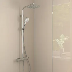 Colonne De Douche Thermostatique|Hansgrohe Colonne de douche thermostatique avec douchette 1 jet chrome Moventa E 230