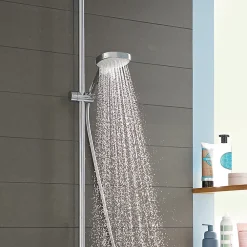 Colonne De Douche Thermostatique|Hansgrohe Colonne de douche thermostatique avec douchette 1 jet chrome Moventa E 230