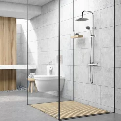 Colonne De Douche Thermostatique|Essebagno Colonne de douche thermostatique chrome et blanc Color