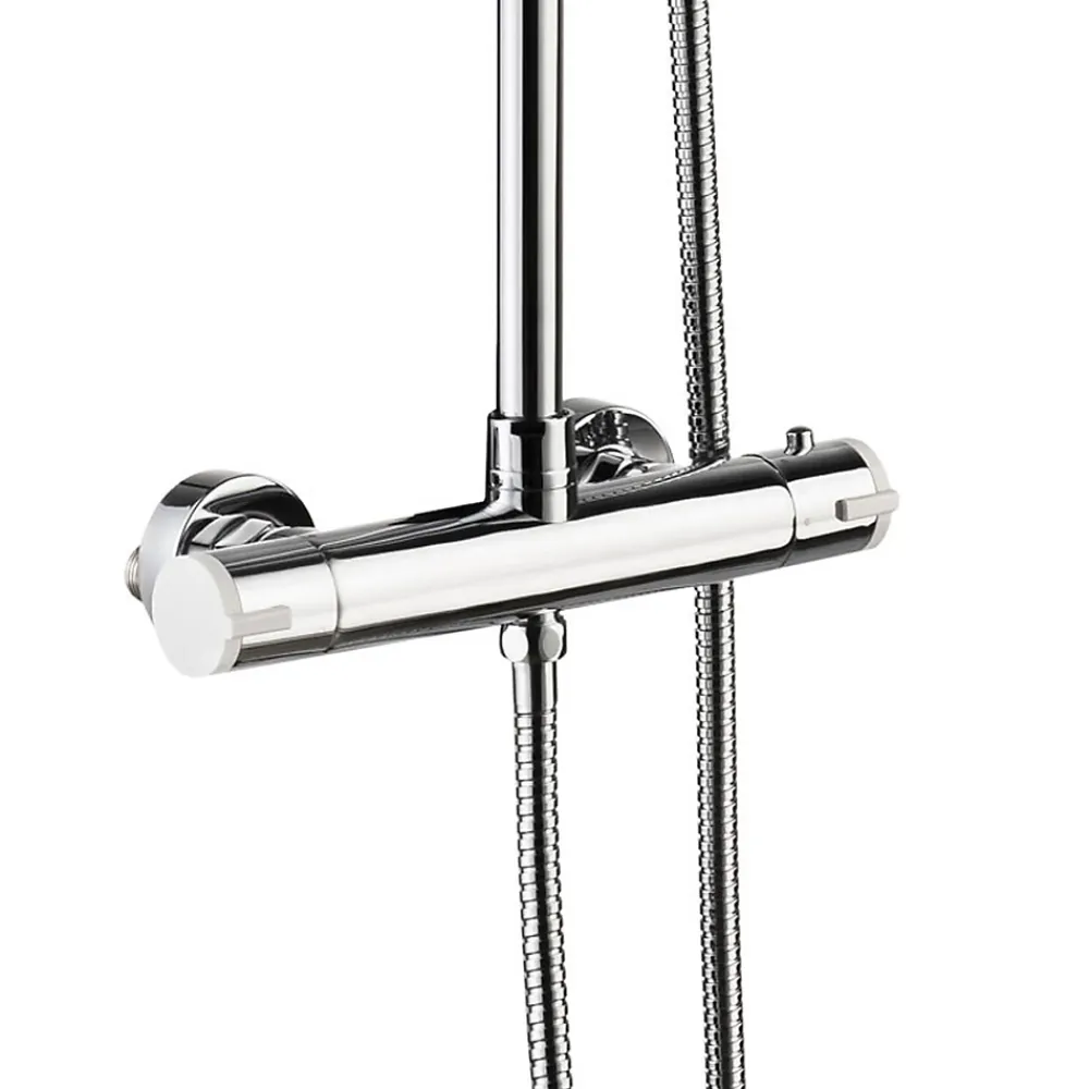 Colonne De Douche Thermostatique|Essebagno Colonne de douche thermostatique chrome et blanc Color