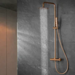 Colonne De Douche Thermostatique|Imex Colonne de Douche Thermostatique Anti-Calcaire Or Rose Cuivré NAPOLES BTN047/ORC
