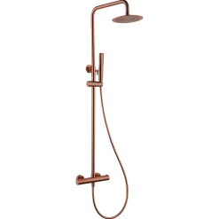 Colonne De Douche Thermostatique|Imex Colonne de Douche Thermostatique Anti-Calcaire Or Rose Cuivré NAPOLES BTN047/ORC