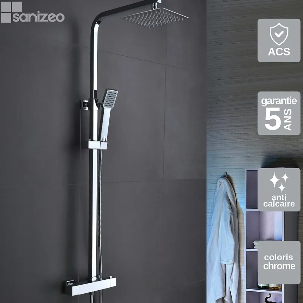 Colonne De Douche Thermostatique|Imex Colonne de Douche Thermostatique Anti-Calcaire Chrome VIGO BTV013