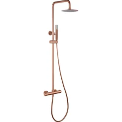 Colonne De Douche Thermostatique|Imex Colonne de Douche Thermostatique Anti-Calcaire Or Rose Cuivré GENOVA BTG053/ORC