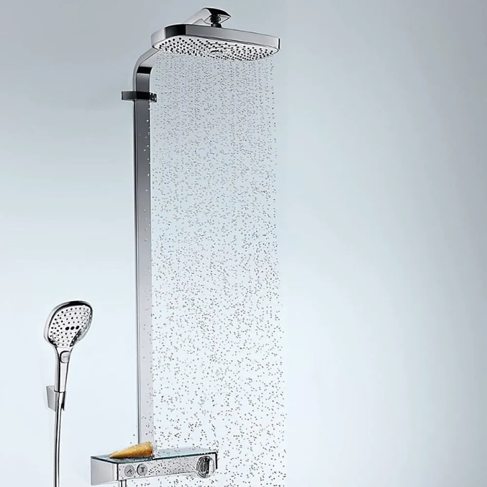 Colonne De Douche Hydromassante|Hansgrohe Colonne de douche thermostatique Raindance Select E 300 EcoSmart avec mitigeur 30 cm chromé