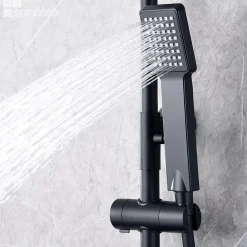Colonne De Douche Thermostatique|Imex Colonne de Douche Thermostatique Anti-Calcaire Noir Mat ART BTAR025/NG