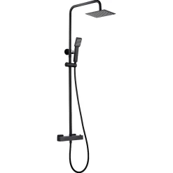 Colonne De Douche Thermostatique|Imex Colonne de Douche Thermostatique Anti-Calcaire Noir Mat ART BTAR025/NG