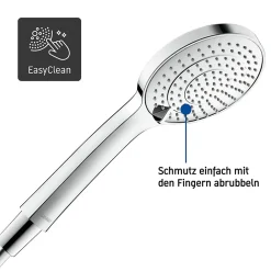 Duravit Colonne de douche thermostatique murale Chrome 30x48x112cm (LxPxH) hauteur réglable, pomme + pommeau douche rond