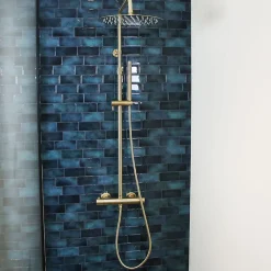 Colonne De Douche Thermostatique|Essebagno Colonne de douche thermostatique, doré, Luisa 250