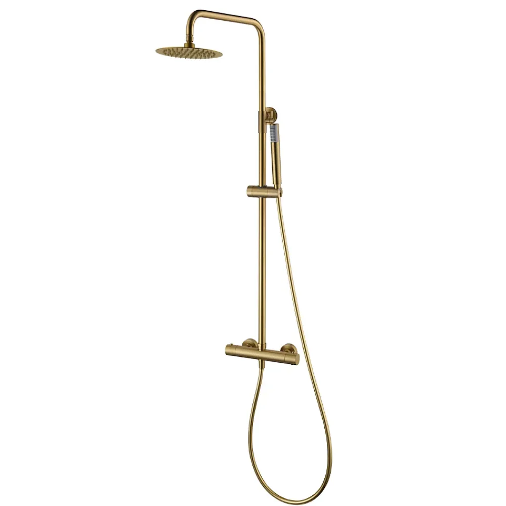 Colonne De Douche Thermostatique|Imex Colonne de Douche Thermostatique Anti-Calcaire Or Brossé MONZA BTM039/OC