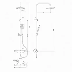 GoodHome Colonne de douche thermostatique chrome Maza
