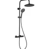 Colonne De Douche Thermostatique|Essebagno Colonne de douche thermostatique noire mate Essegoia